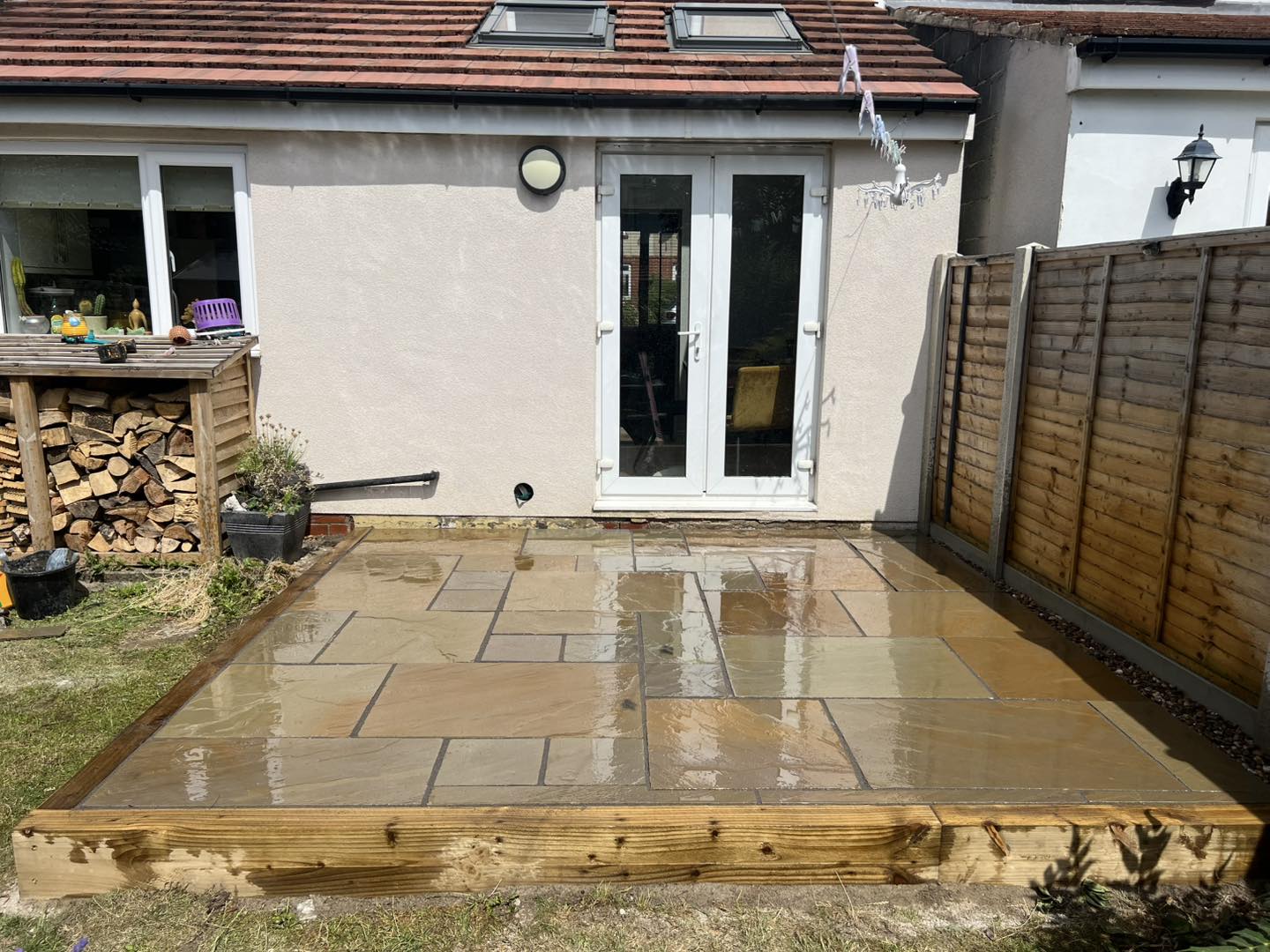 After — Indian stone patio